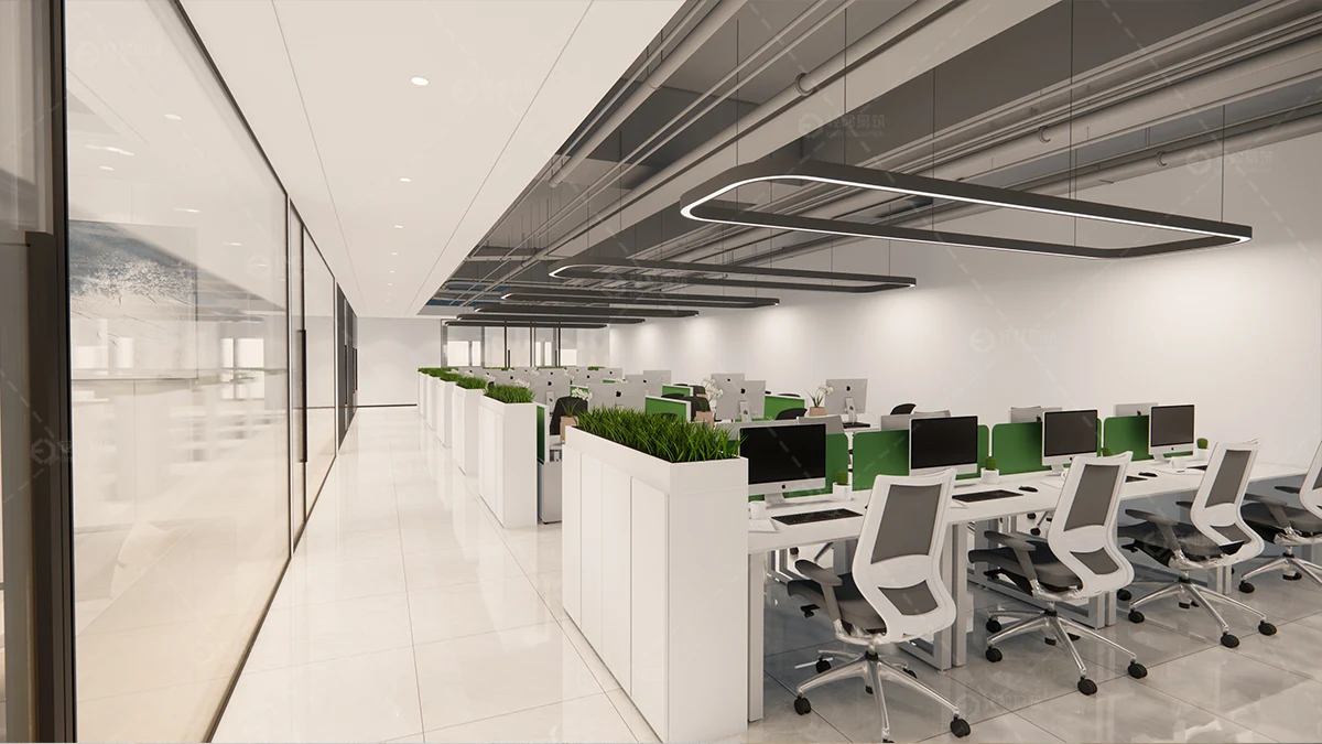 4000芯片開發(fā)公司辦公室裝潢效果-第1張圖片-上海古都建筑設計集團 4000芯片開發(fā)公司辦公室裝潢效果-第1張圖片-上海古都建筑設計集團