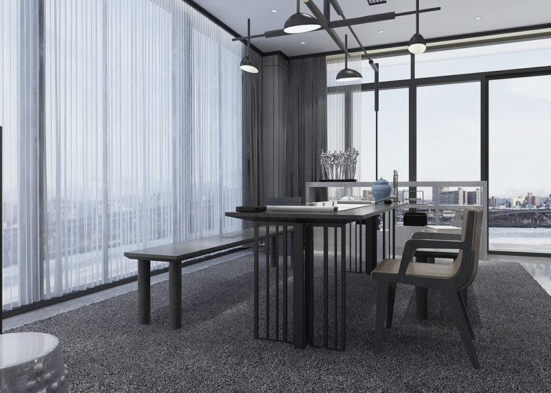 極簡禪意總經(jīng)理辦公室設(shè)計效果-第1張圖片-上海古都建筑設(shè)計集團