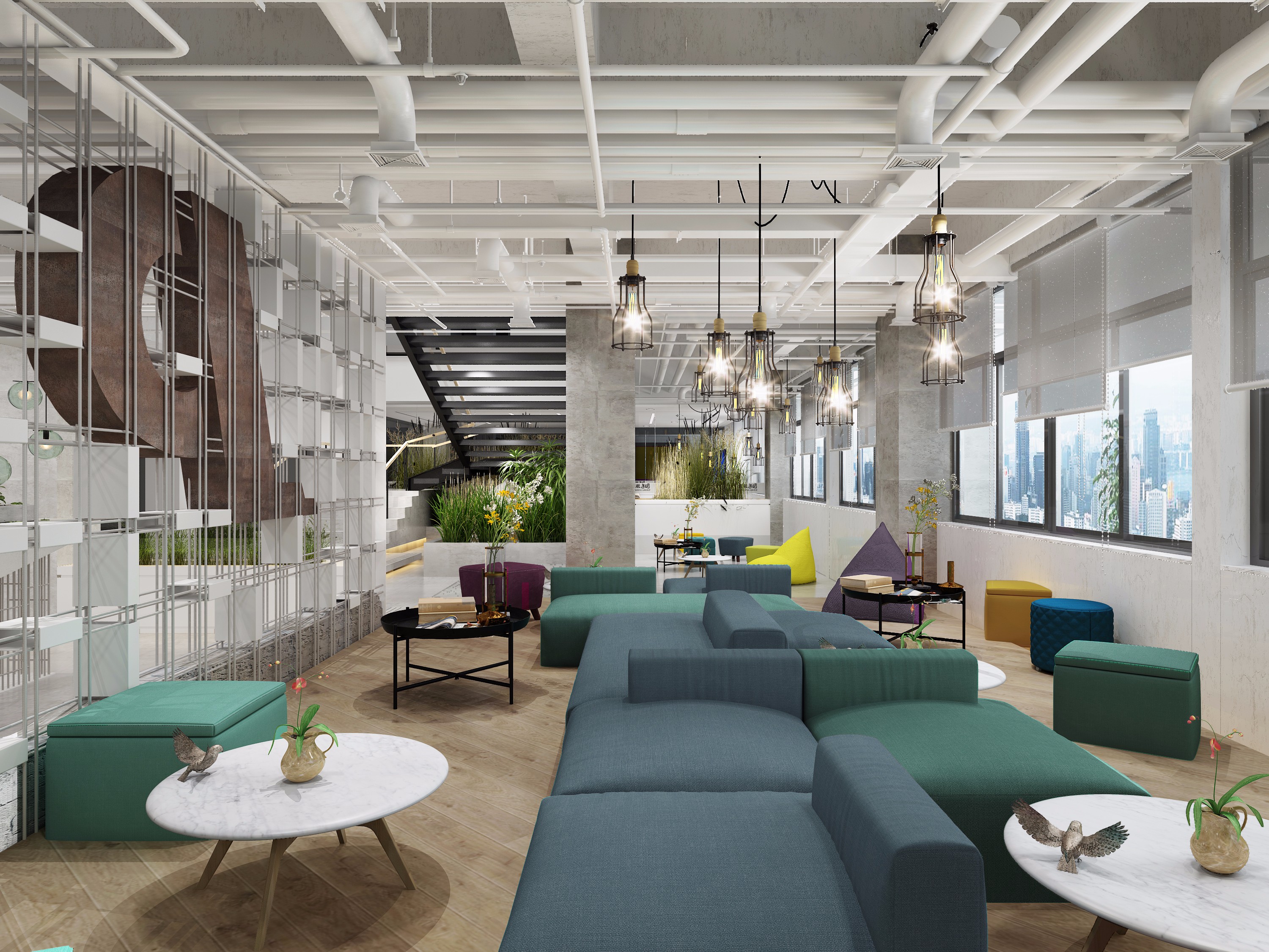 辦公室休閑區(qū)裝修設(shè)計-第7張圖片-上海古都建筑設(shè)計集團(tuán)