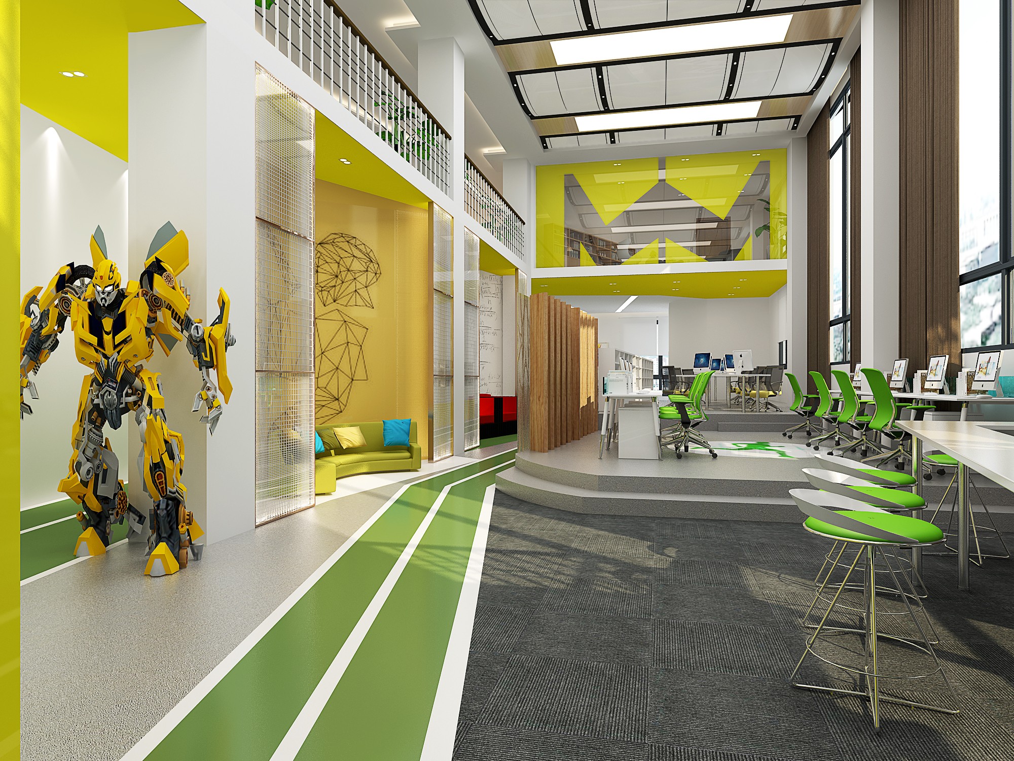 大黃蜂風格辦公室裝修設計-第6張圖片-上海古都建筑設計集團