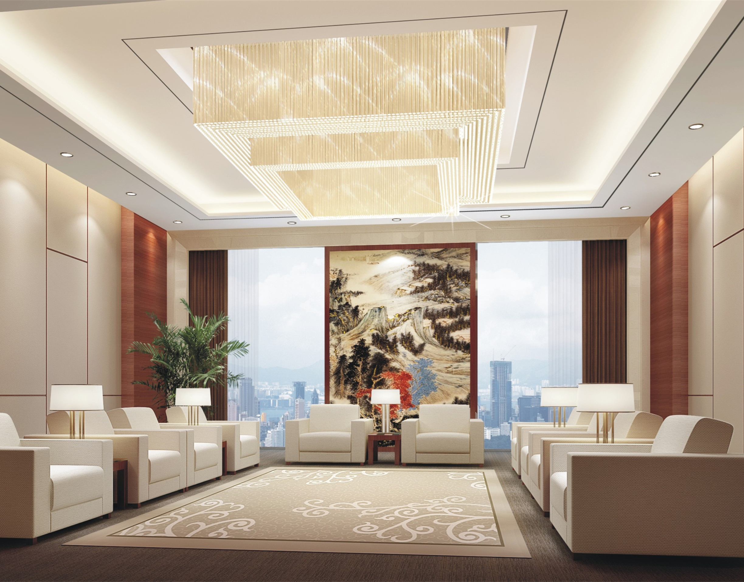 橫琴島辦公室裝修設(shè)計-第2張圖片-上海古都建筑設(shè)計集團(tuán)
