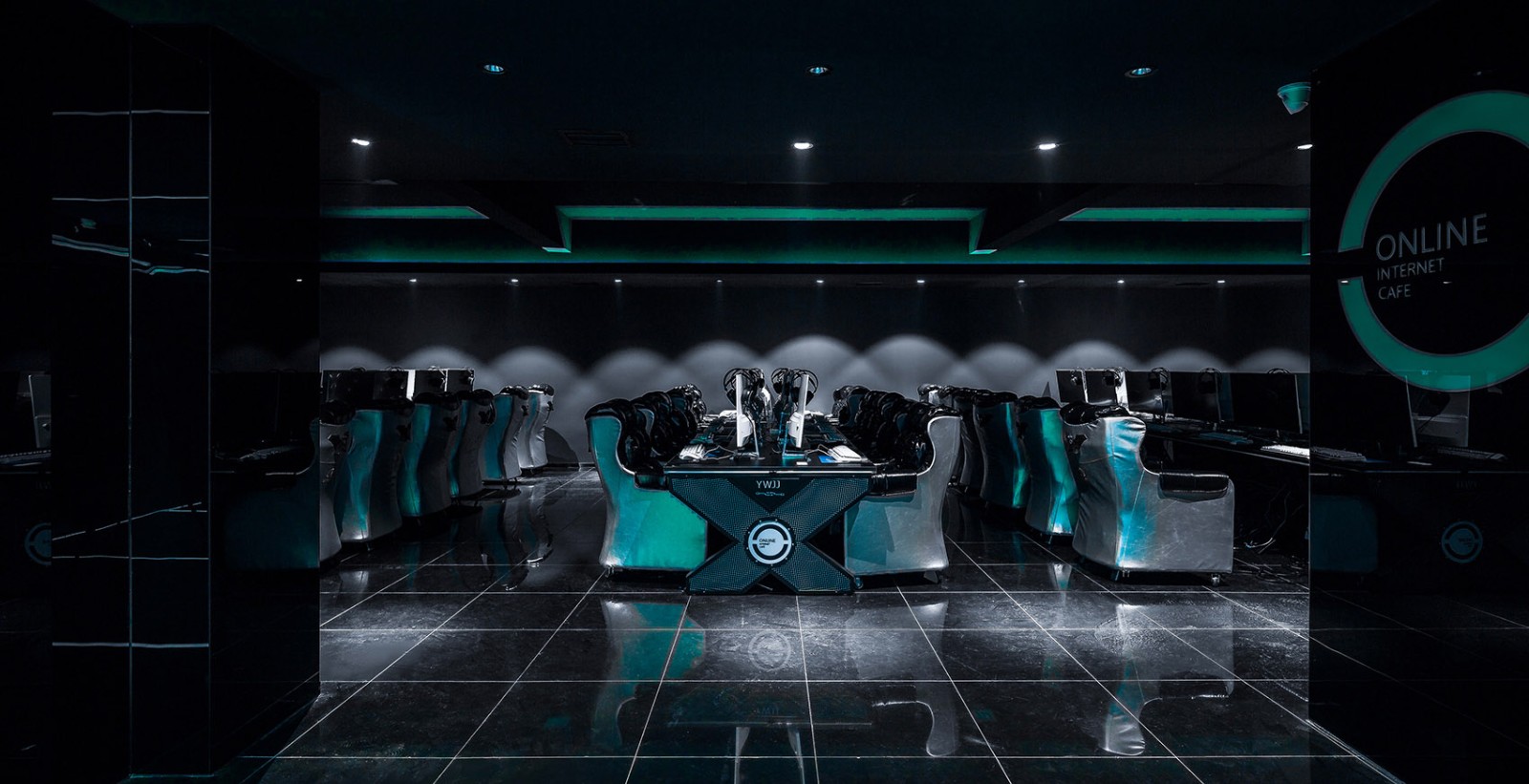 科技電競風(fēng)格網(wǎng)吧裝修設(shè)計-第1張圖片-上海古都建筑設(shè)計集團(tuán)