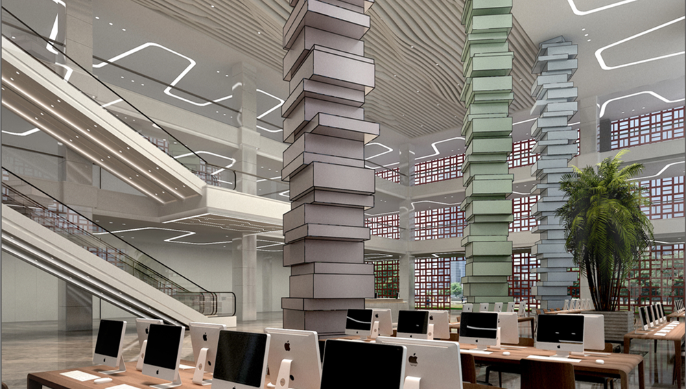 現(xiàn)代科技圖書館裝修設(shè)計(jì)-第5張圖片-上海古都建筑設(shè)計(jì)集團(tuán) 現(xiàn)代科技圖書館裝修設(shè)計(jì)-第5張圖片-上海古都建筑設(shè)計(jì)集團(tuán)