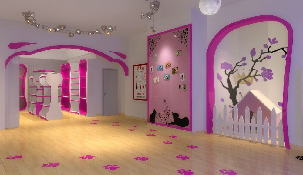 粉色可愛系寵物一體店裝修設(shè)計-第3張圖片-上海古都建筑設(shè)計集團 粉色可愛系寵物一體店裝修設(shè)計-第3張圖片-上海古都建筑設(shè)計集團